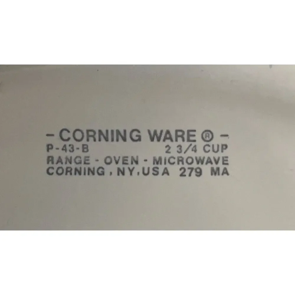 Vintage Corning Ware Wildflower P-43-B 2¾ Cup Petite Pan Casserole USA
